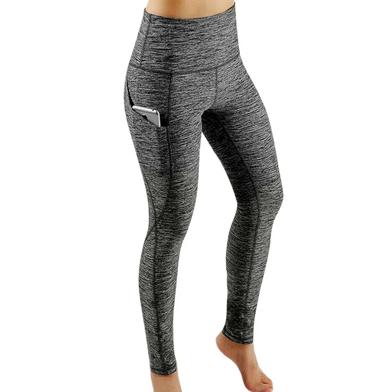 Womens High Waist Elastic Workout Yoga Leggings