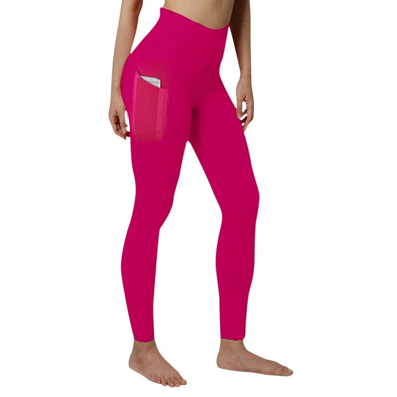Womens High Waist Elastic Workout Yoga Leggings