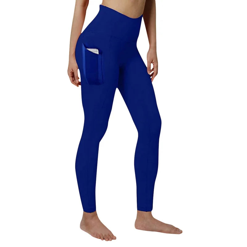 Womens High Waist Elastic Workout Yoga Leggings