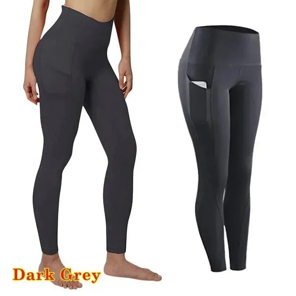 Womens High Waist Elastic Workout Yoga Leggings