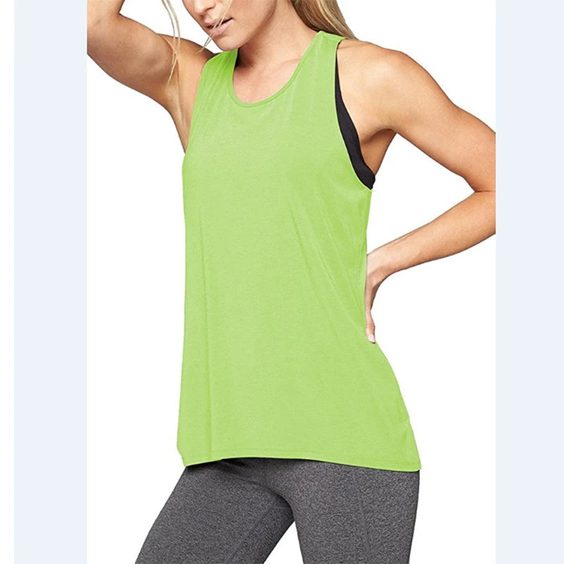 Women’s Racerback Tank Top – Sleeveless Cross Back Yoga Shirt