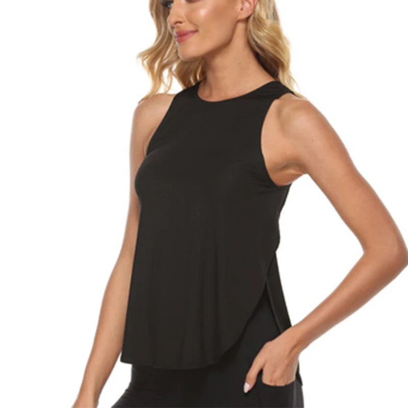 Women Running Shirts Sleeveless Gym Tank Top