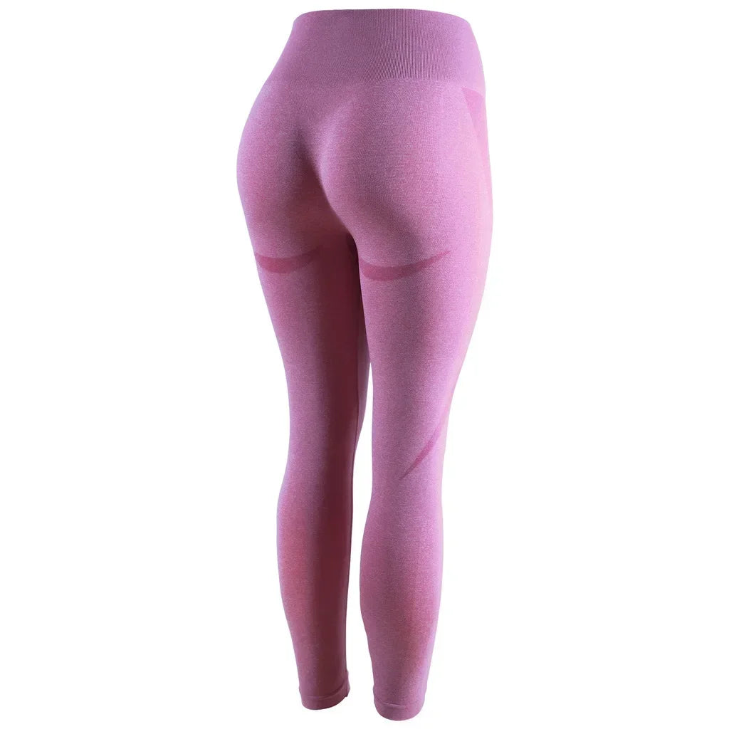 Women Solid Yoga Leggings Gym Running Leggings