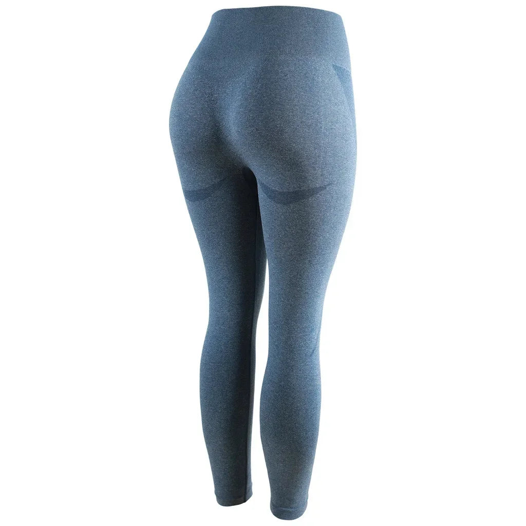 Women Solid Yoga Leggings Gym Running Leggings