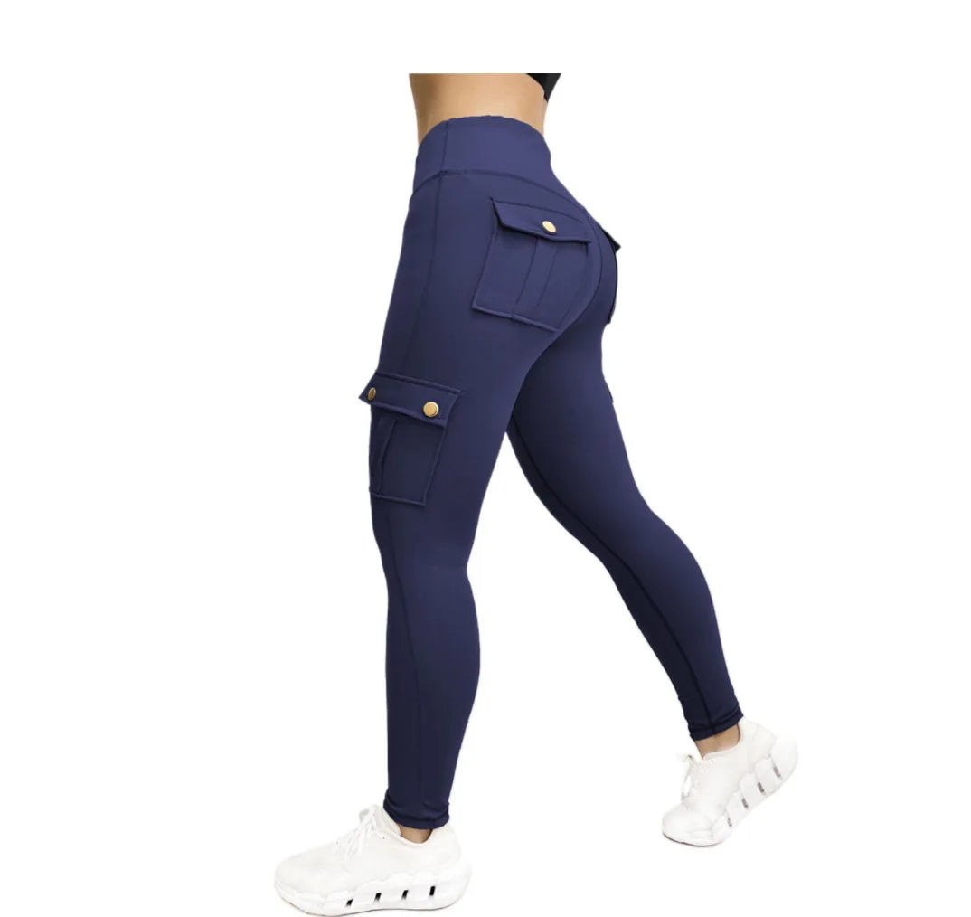 Womens High Waist Gym Leggings With Pockets