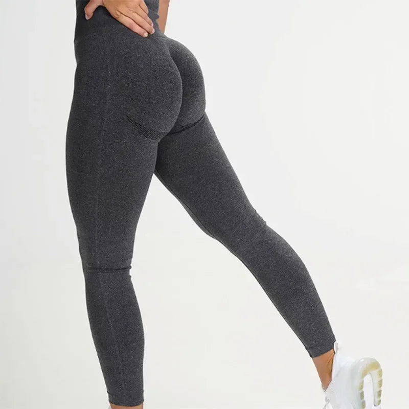 Women Solid Yoga Leggings Gym Running Leggings