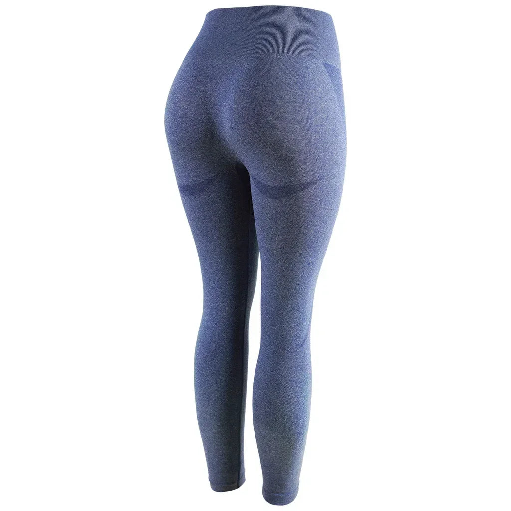 Women Solid Yoga Leggings Gym Running Leggings