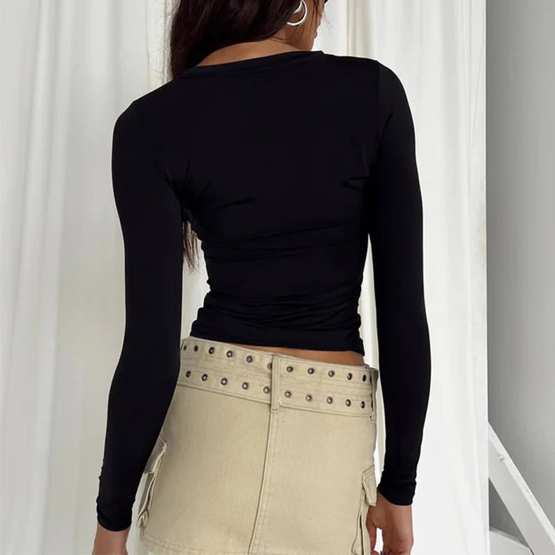 Women Long Sleeve Tee- Slim Fit Casual Shirts