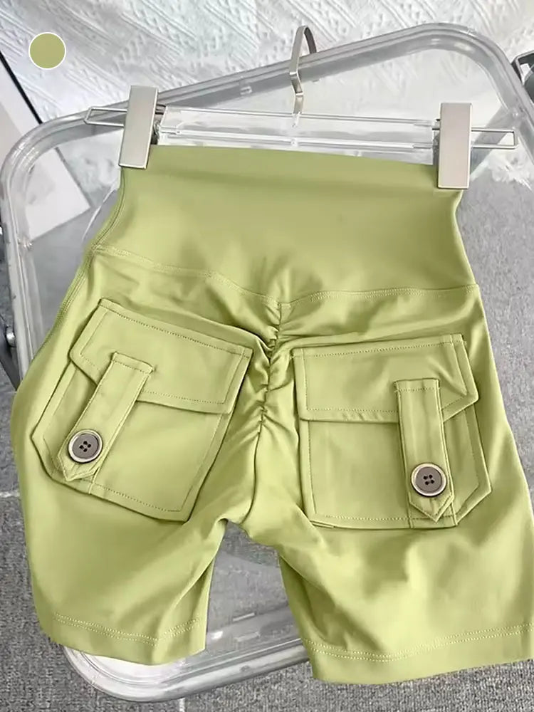 Women’s High Waist Yoga Workout Shorts – Quick-Dry &amp; Stretch