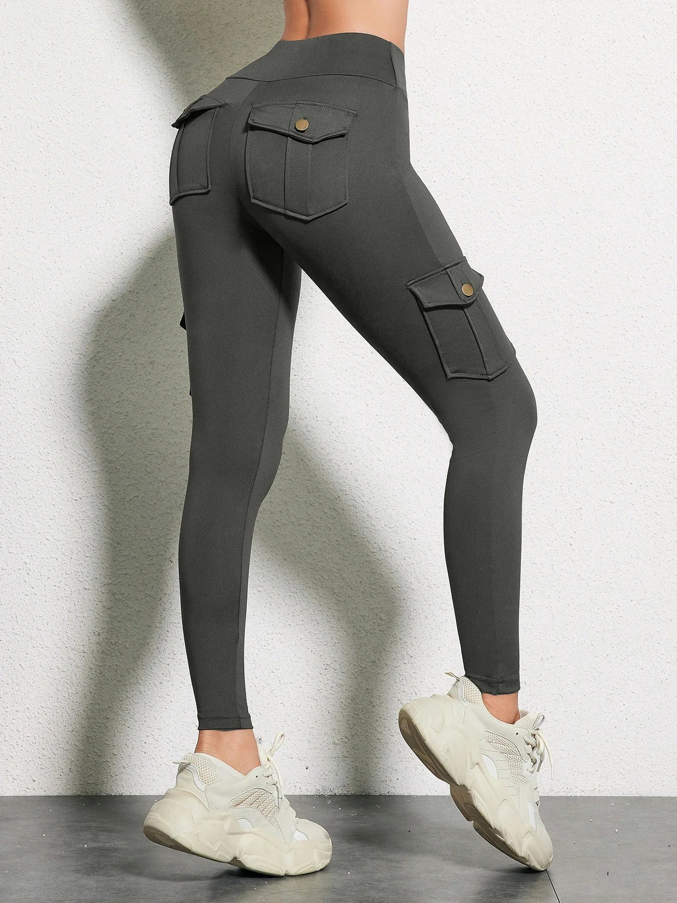 Womens High Waist Gym Leggings With Pockets