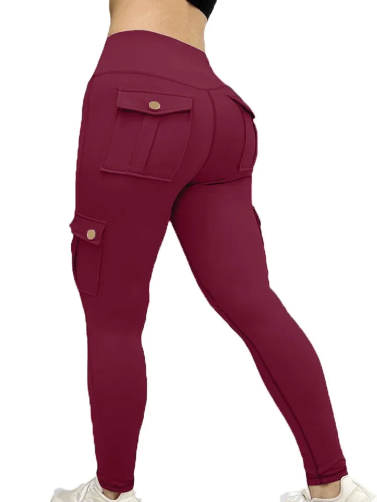 Womens High Waist Gym Leggings With Pockets