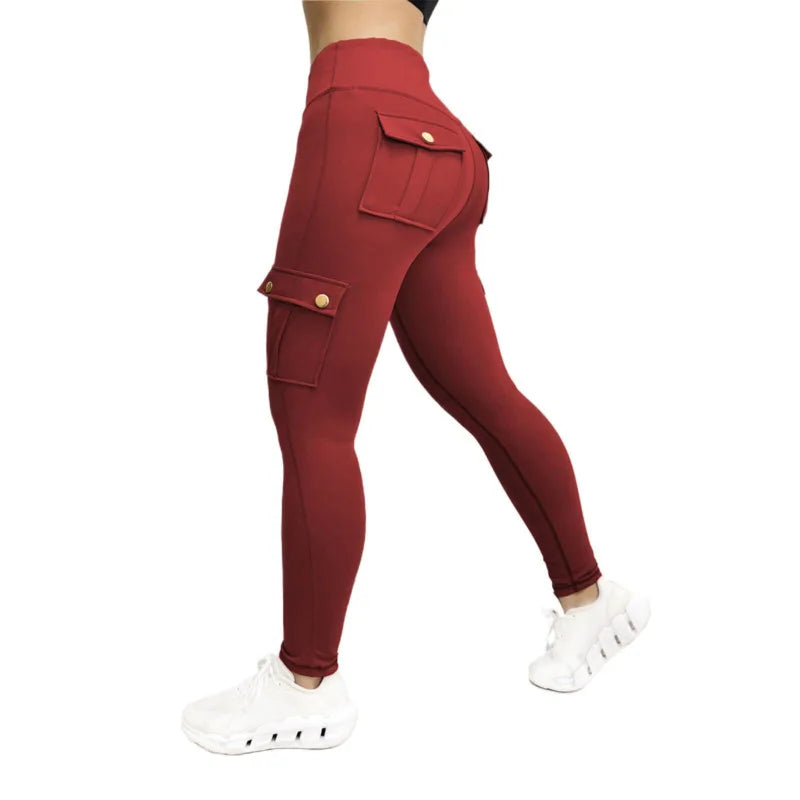 Womens High Waist Gym Leggings With Pockets