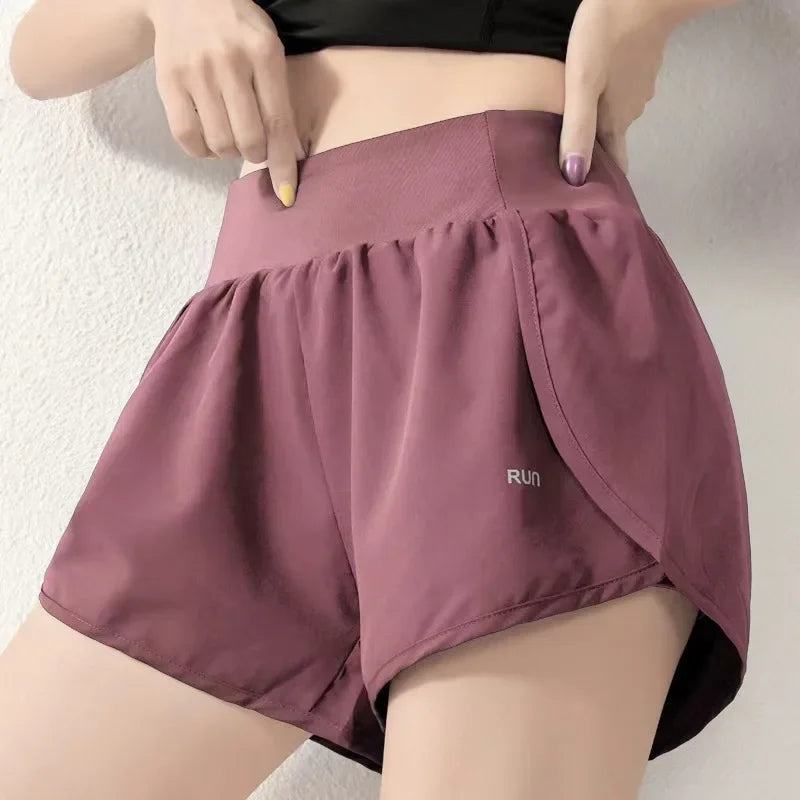 Women's High-Waisted Loose Workout Shorts Quick-Dry Shorts