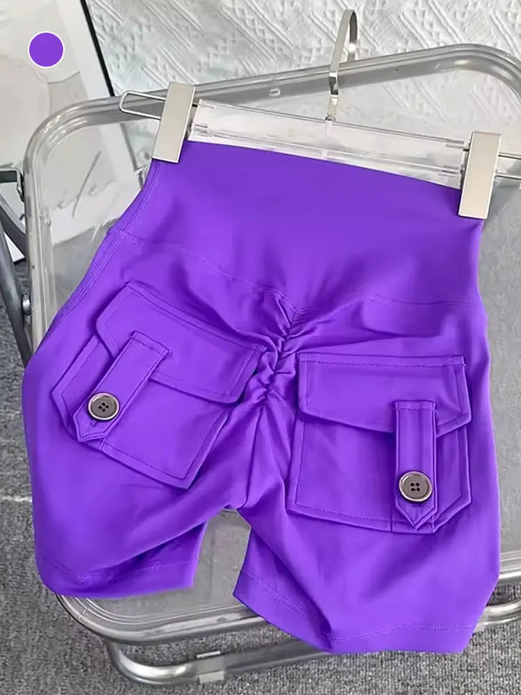 Women’s High Waist Yoga Workout Shorts – Quick-Dry &amp; Stretch