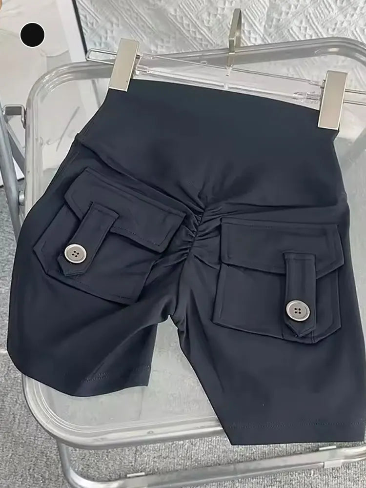 Women’s High Waist Yoga Workout Shorts – Quick-Dry &amp; Stretch