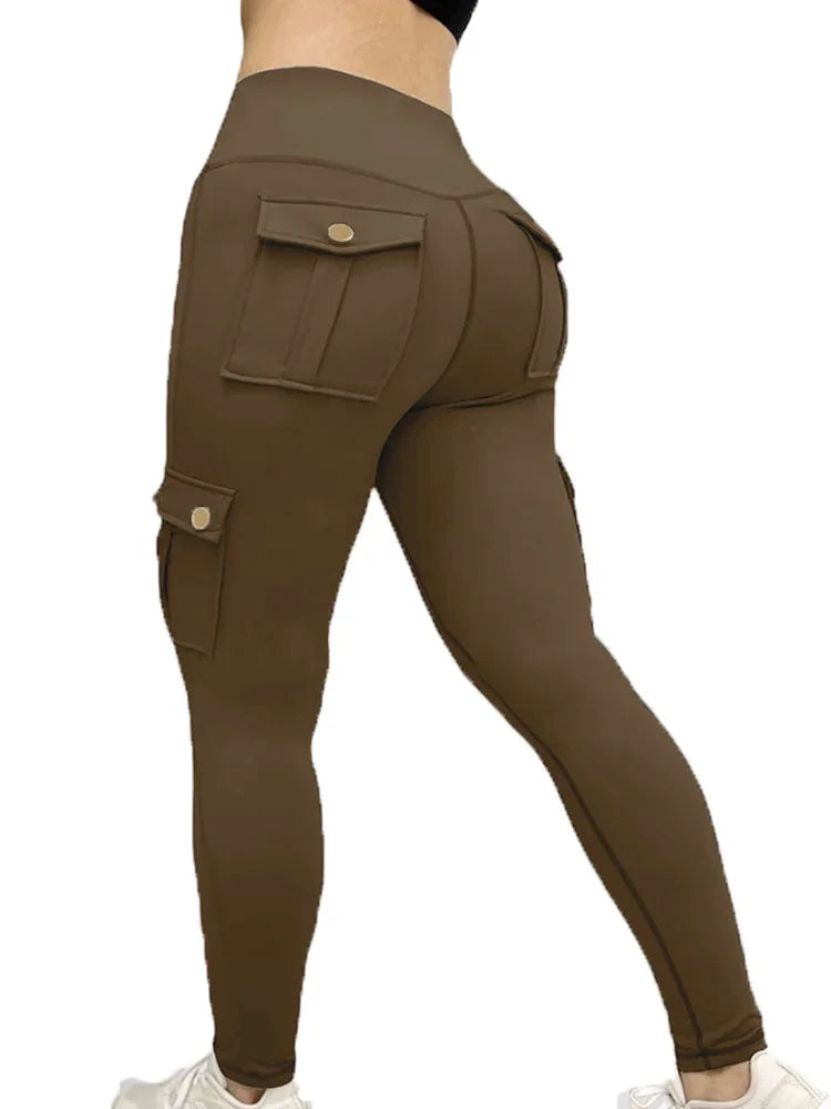 Womens High Waist Gym Leggings With Pockets