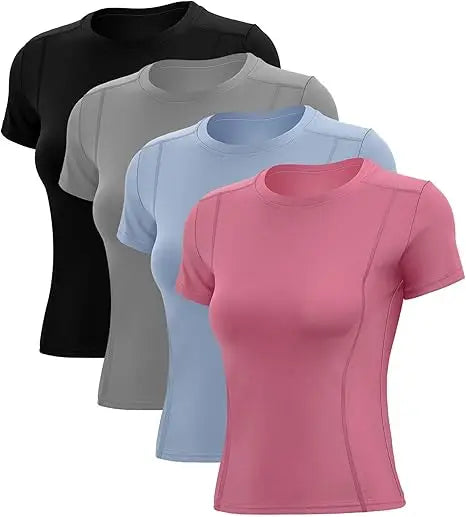 Women’s Workout Top – Short Sleeve Athletic Yoga Shirt