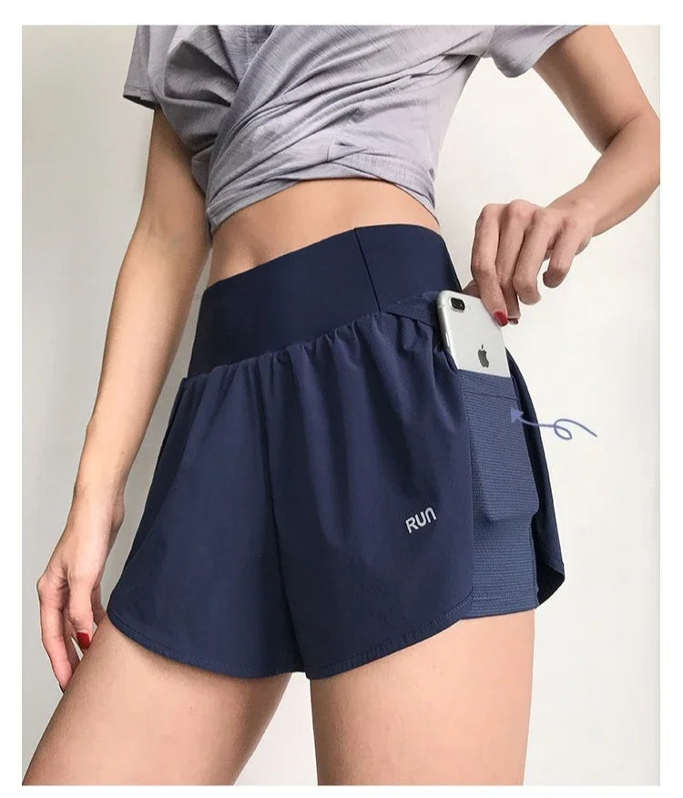 Women's High-Waisted Loose Workout Shorts Quick-Dry Shorts