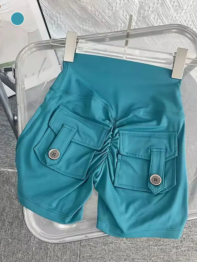Women’s High Waist Yoga Workout Shorts – Quick-Dry &amp; Stretch