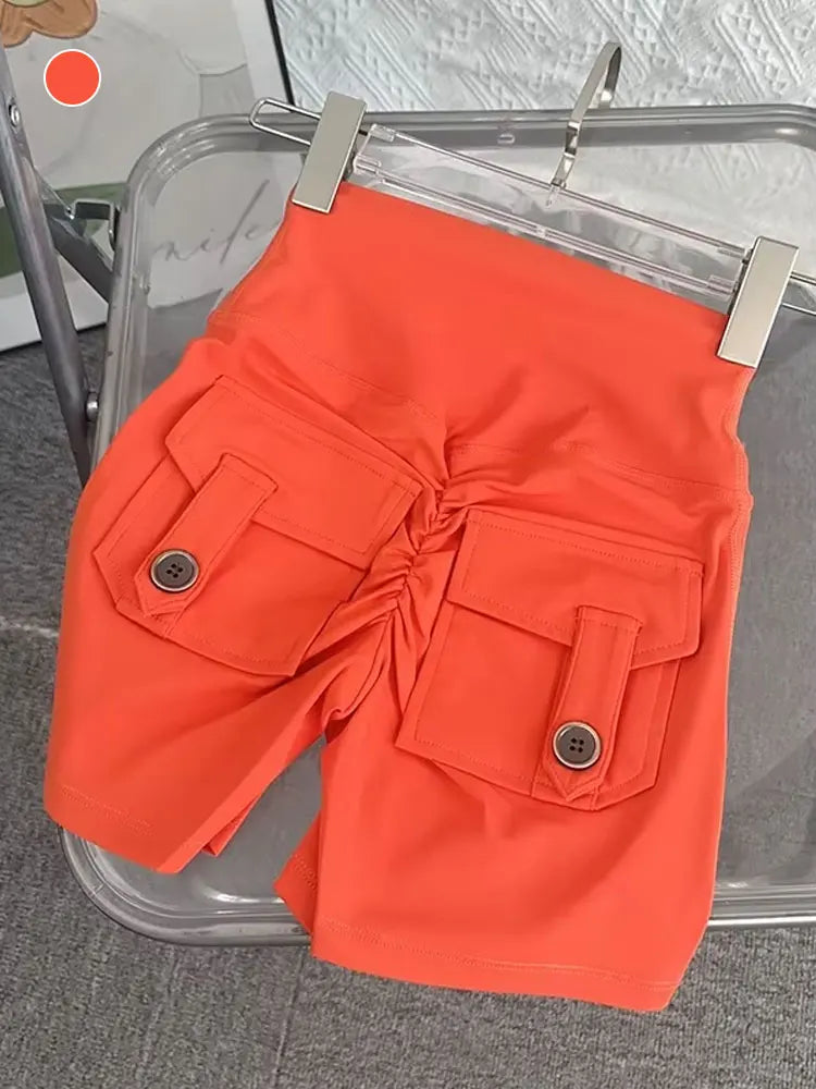 Women’s High Waist Yoga Workout Shorts – Quick-Dry &amp; Stretch