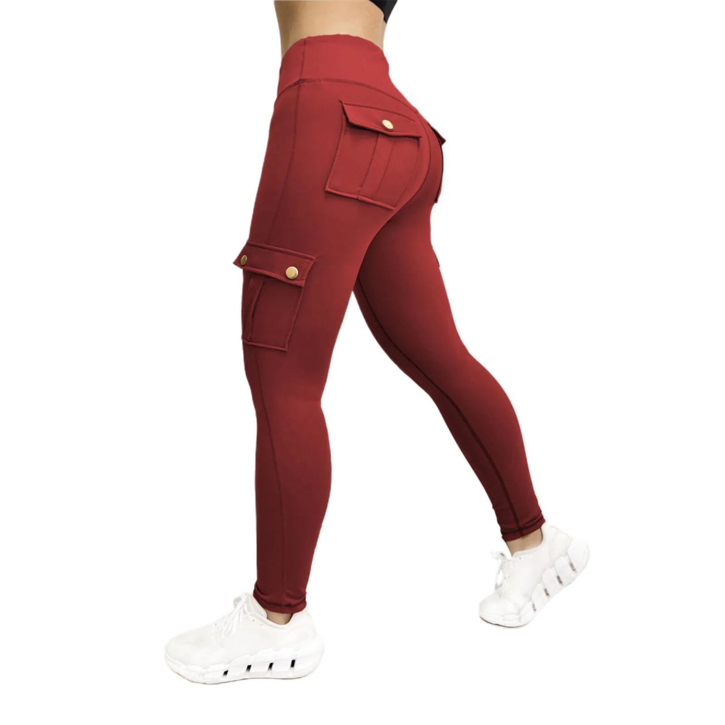 Womens High Waist Gym Leggings With Pockets