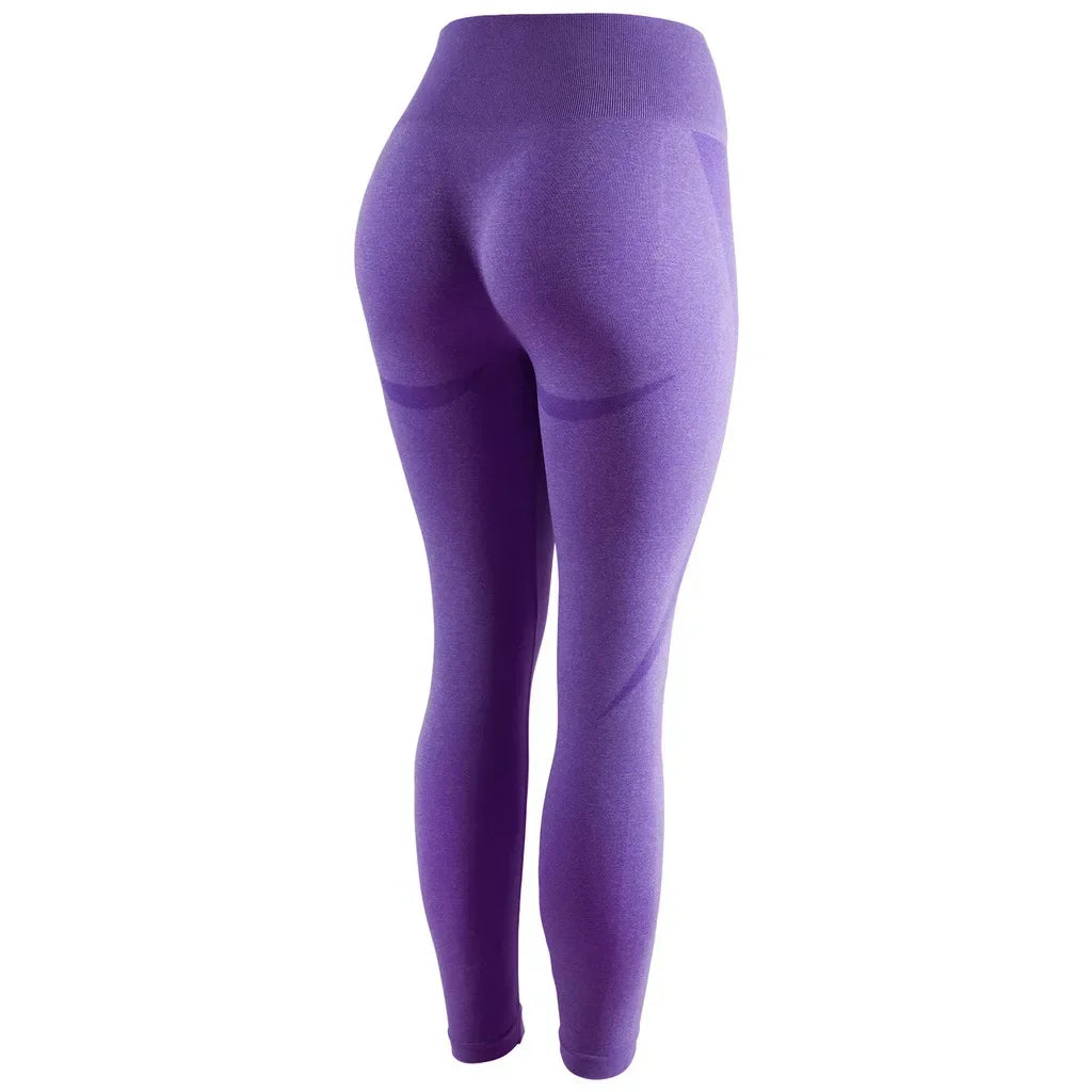 Women Solid Yoga Leggings Gym Running Leggings
