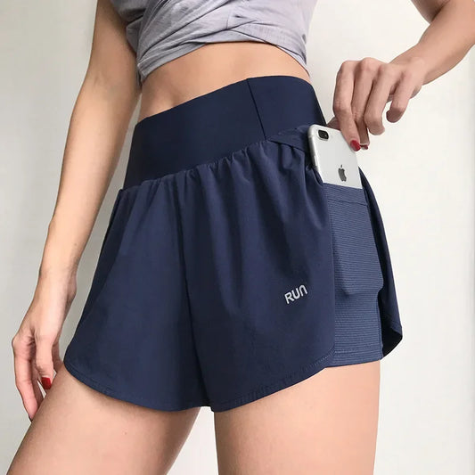 Women's High-Waisted Loose Workout Shorts Quick-Dry Shorts