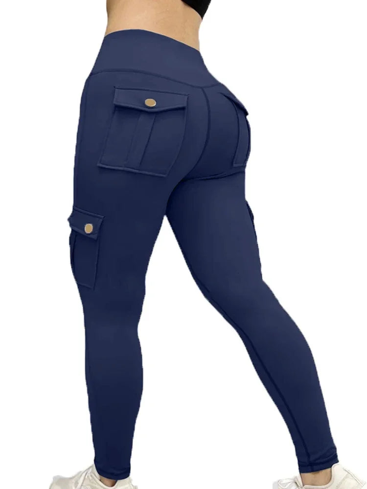 Womens High Waist Gym Leggings With Pockets