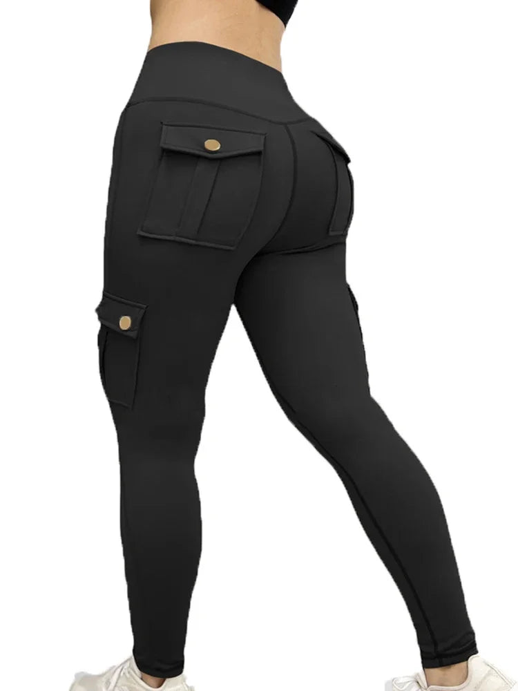 Womens High Waist Gym Leggings With Pockets