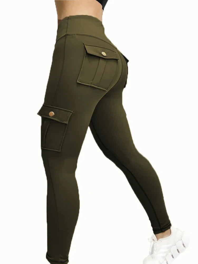 Womens High Waist Gym Leggings With Pockets