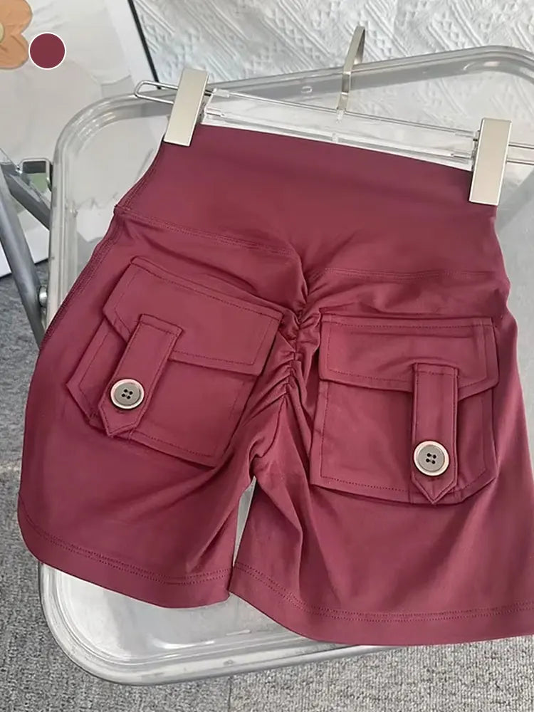 Women’s High Waist Yoga Workout Shorts – Quick-Dry &amp; Stretch
